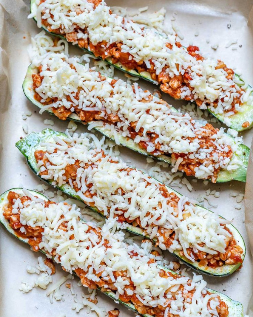 TURKEY STUFFED ZUCCHINI BOATS