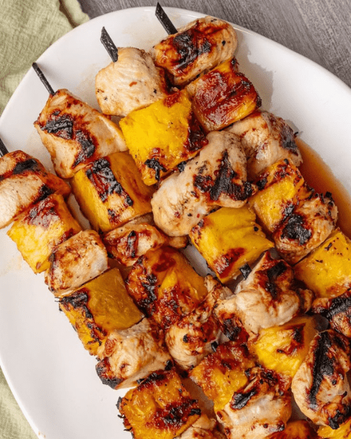 GRILLED PINEAPPLE CHICKEN SKEWERS