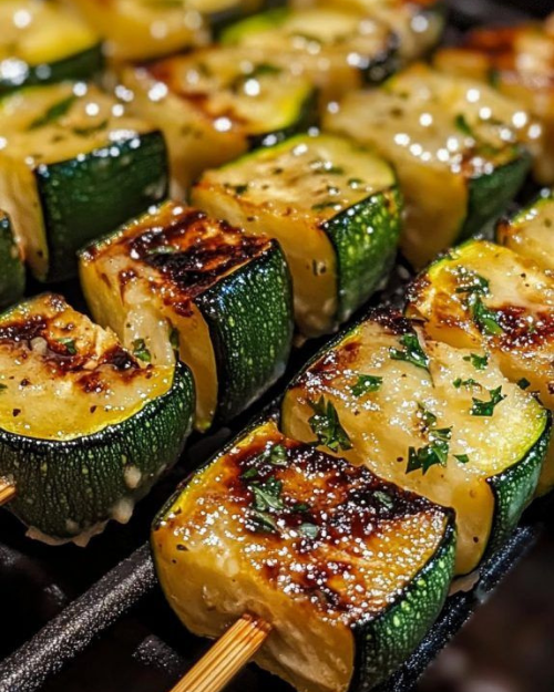 GARLIC BUTTER ZUCCHINI SKEWERS