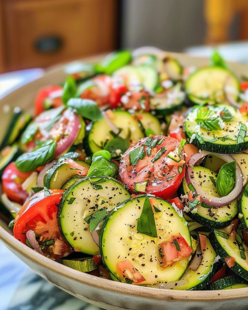 MARINATED ZUCCHINI AND RED ONIONS
