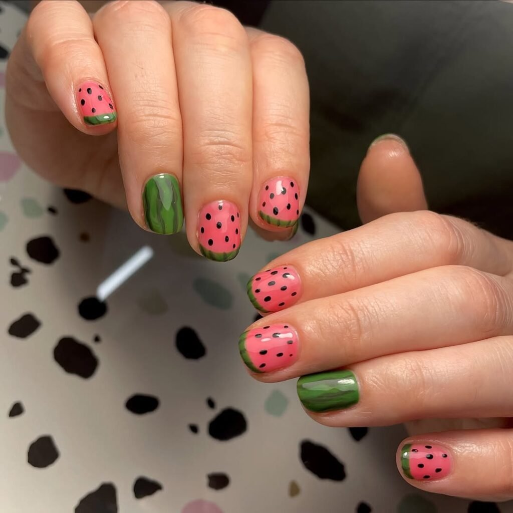 Watermelon Nails