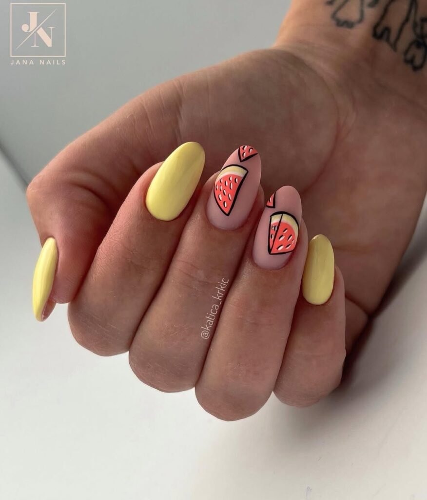Watermelon Nails