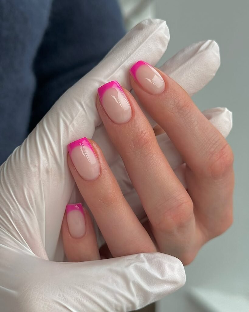 Summer French Tip Nails