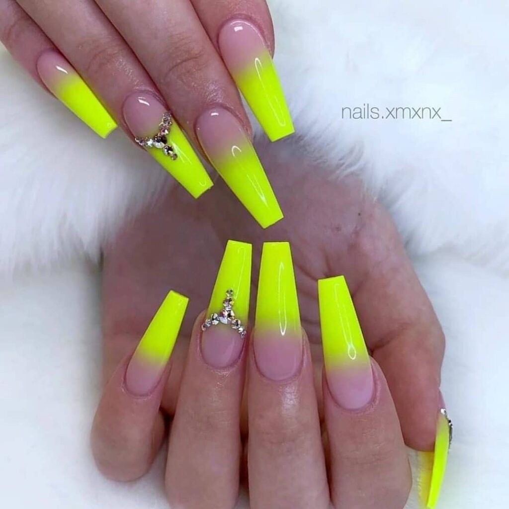 Neon French Tip Nails