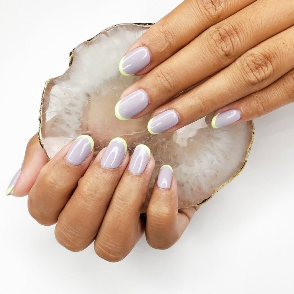 Neon French Tip Nails