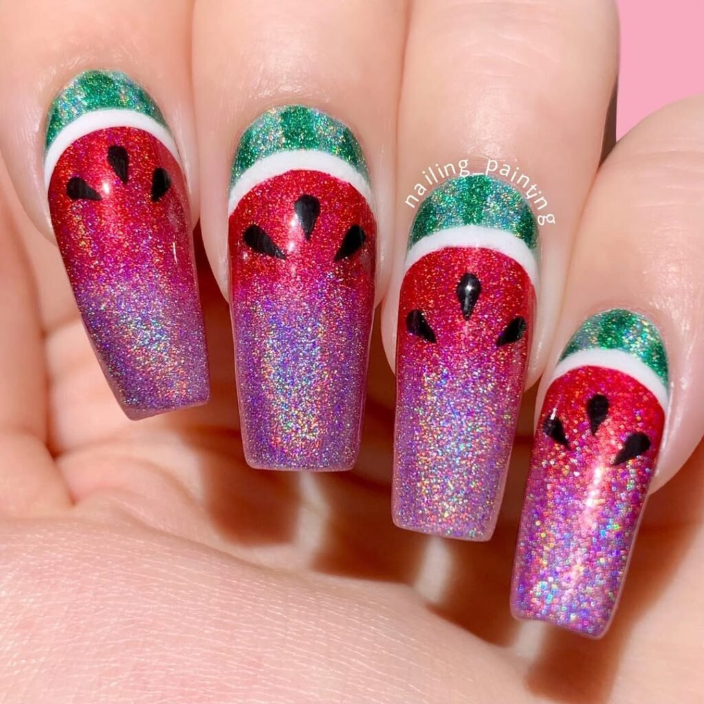 Watermelon Nails