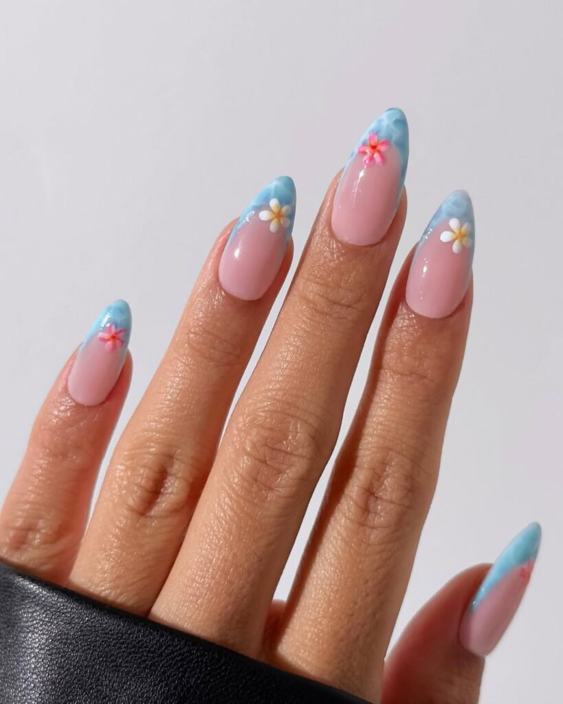 Summer French Tip Nails