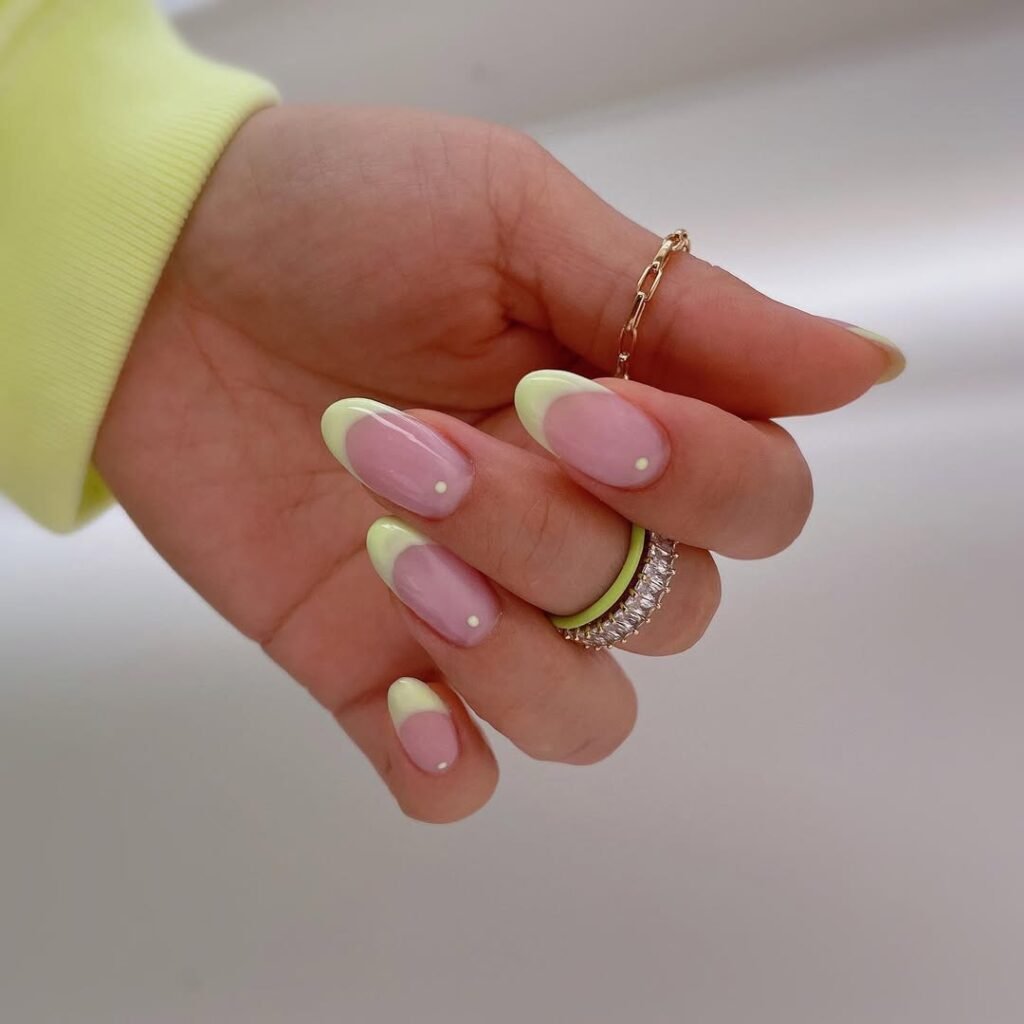 Neon French Tip Nails