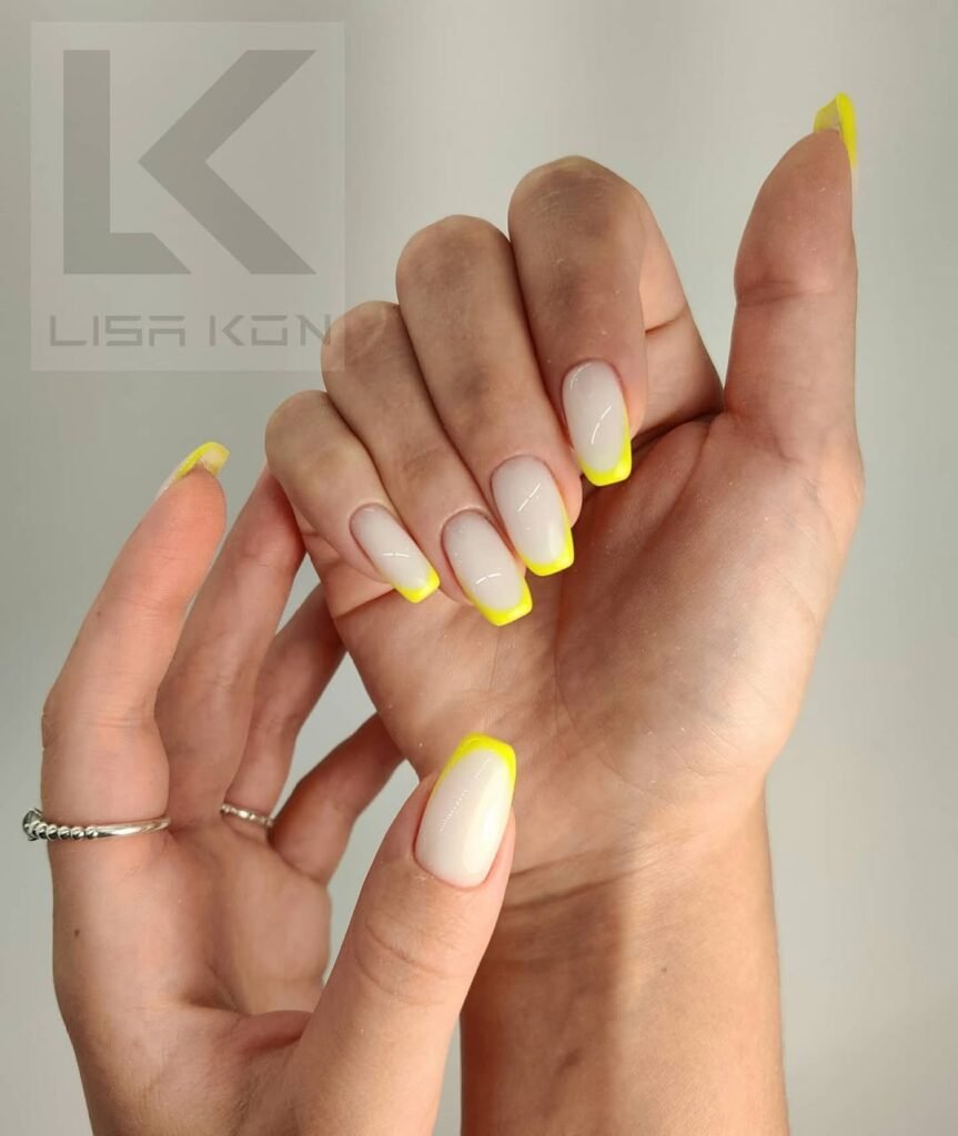 Neon French Tip Nails