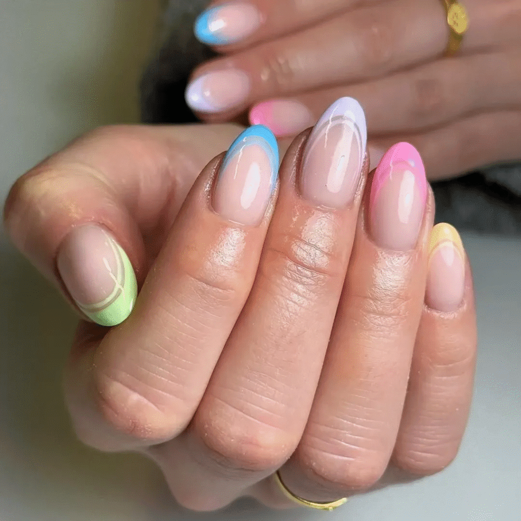 Summer French Tip Nails