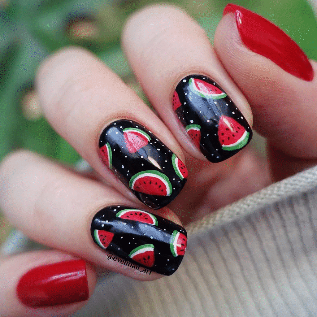 Watermelon Nails