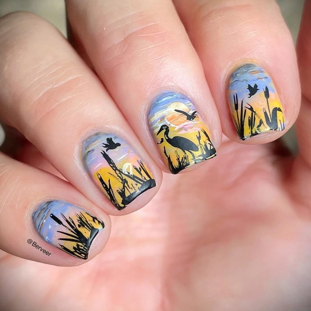 Sunset Nails