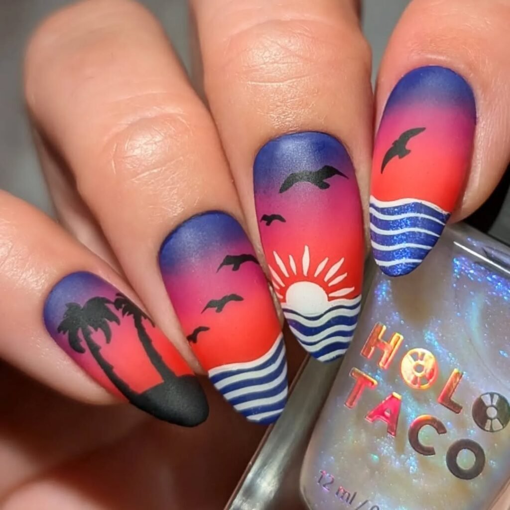 Sunset Nails