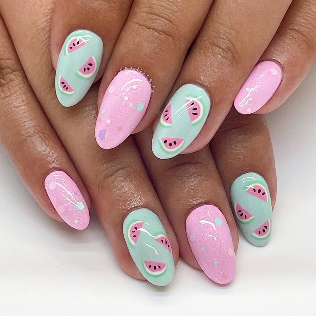 Watermelon Nails