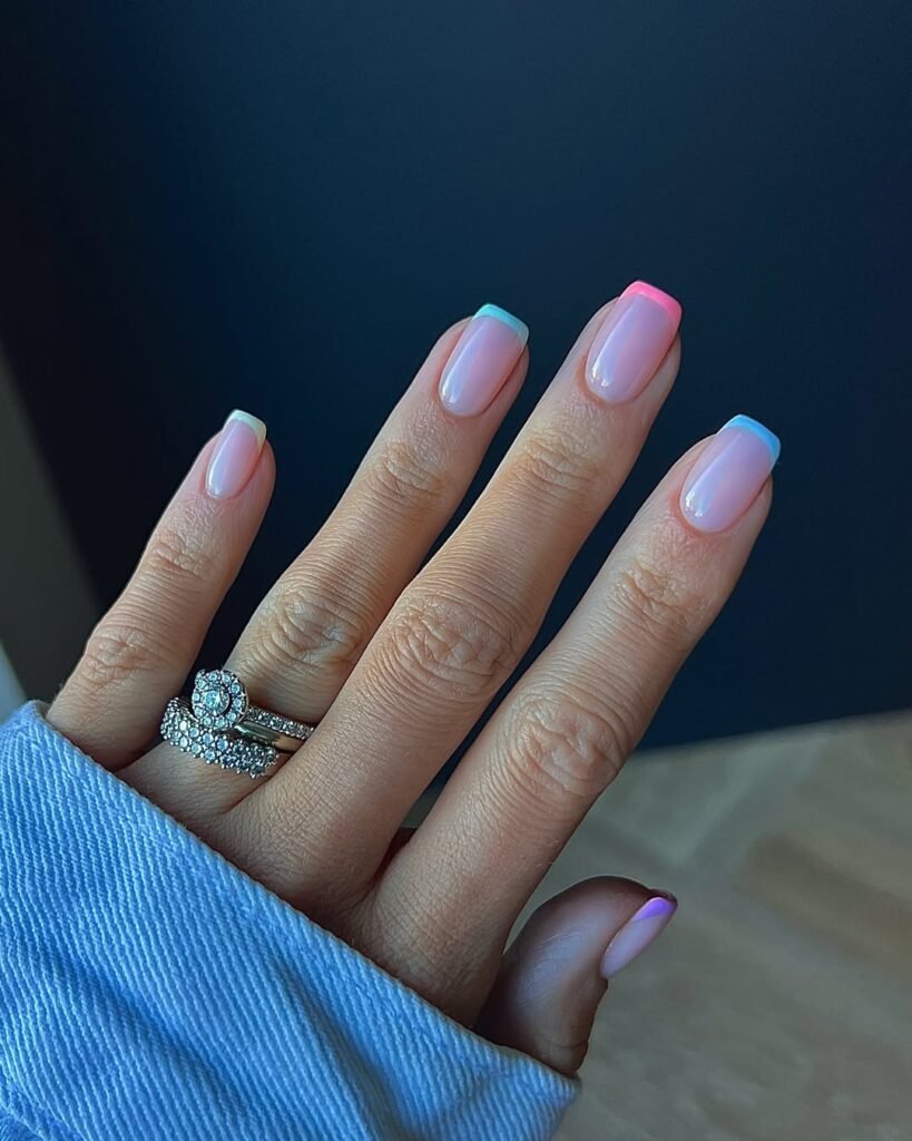 Summer French Tip Nails