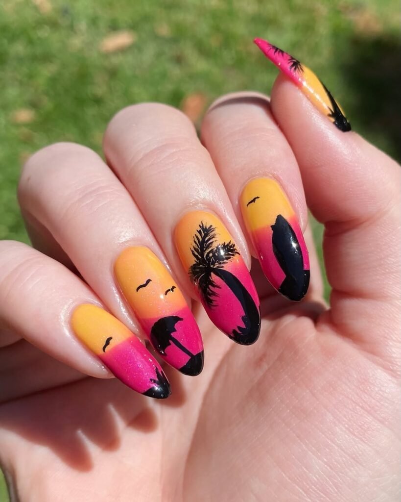 Sunset Nails