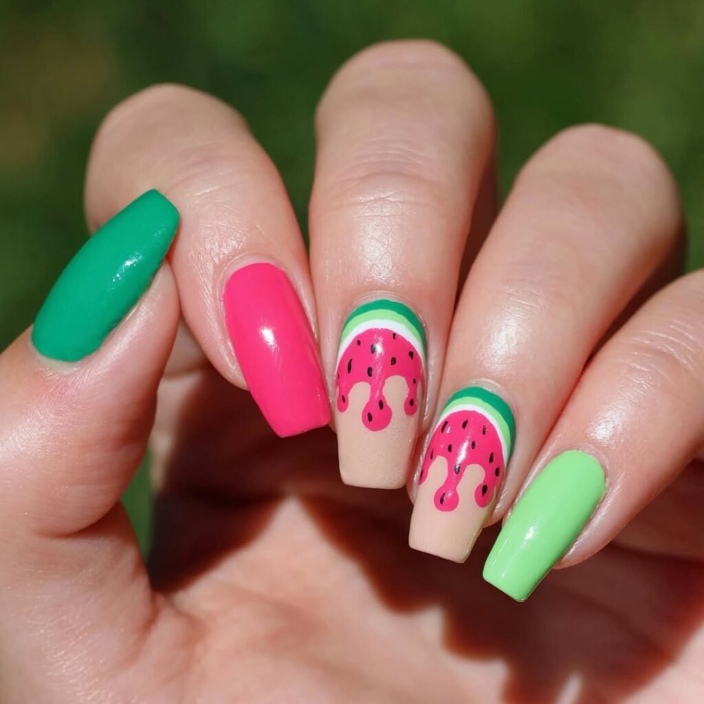 Watermelon Nails