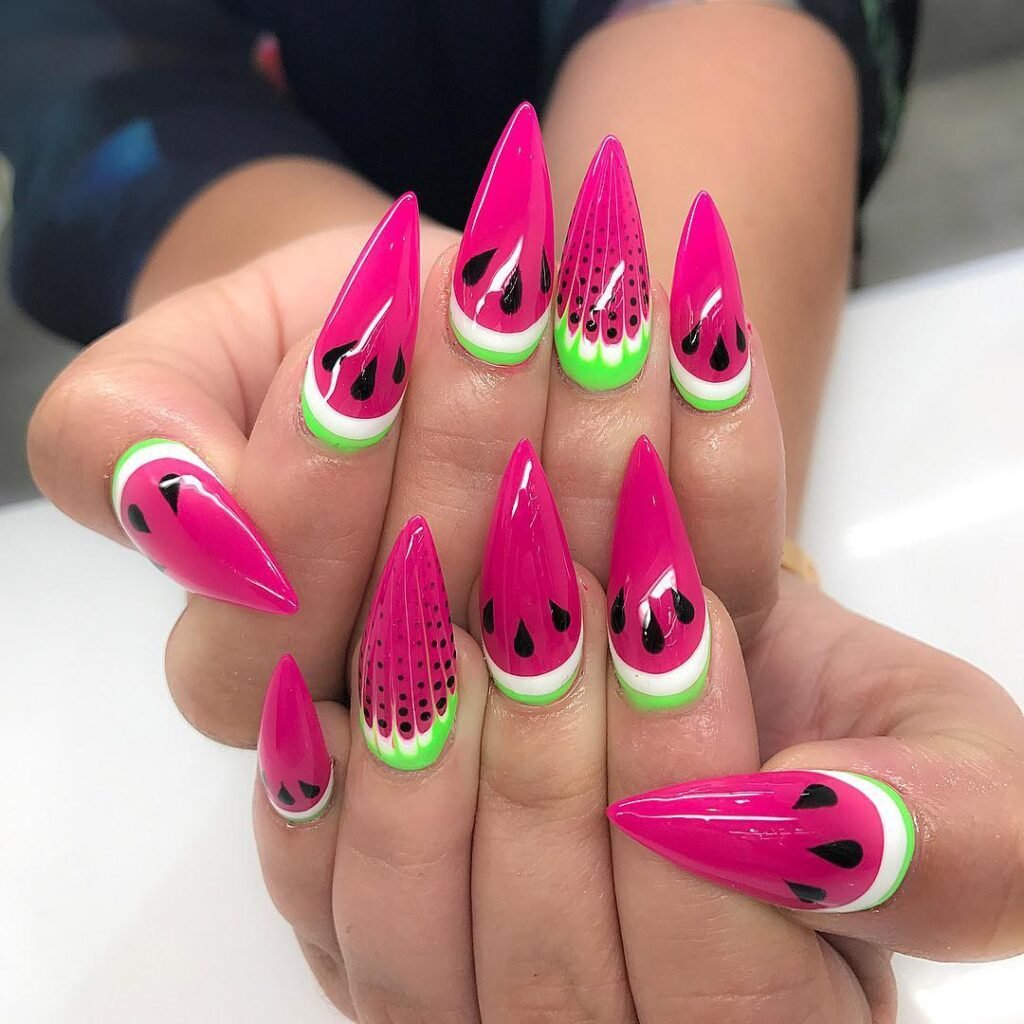 Watermelon Nails