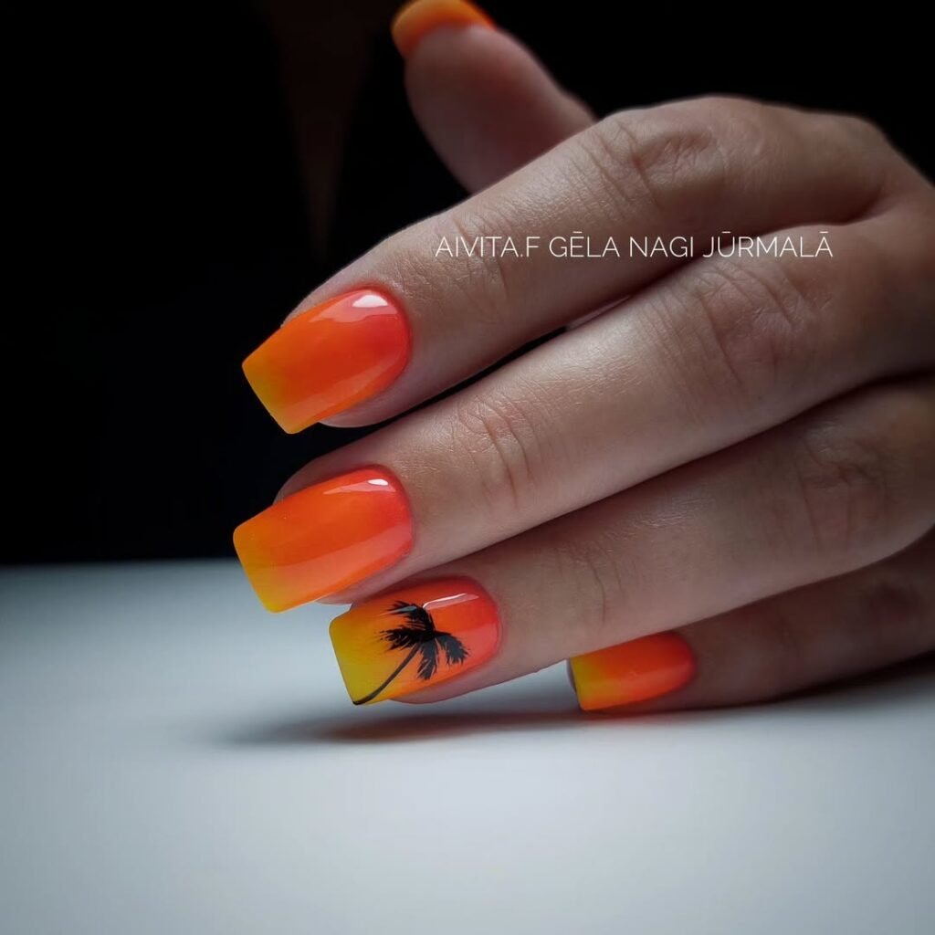 Sunset Nails